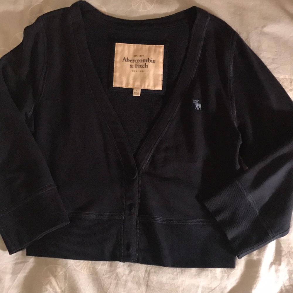 Abercrombie & Fitch Navy Mid-sleeve Light Jacket